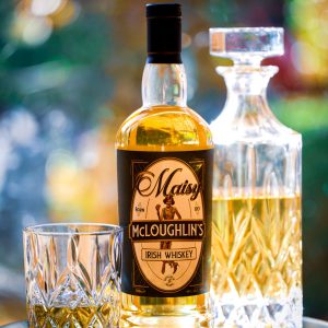 Maisy McLoughlin's Irish Whiskey with a decanter and glass